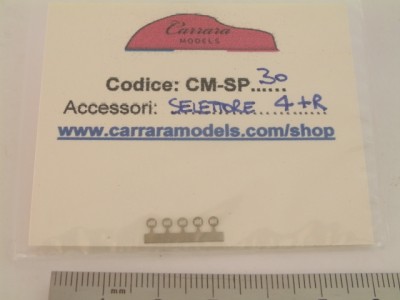 CM-SP30 set 5 pz selettore cambio 4+R in fotoincisione per modelli - scala 1:43